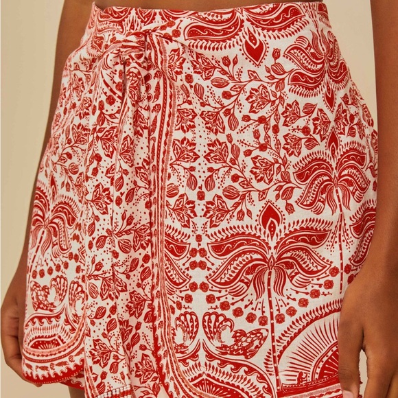 FARM Rio Red and White Patterned Top - Picture 4 of 9